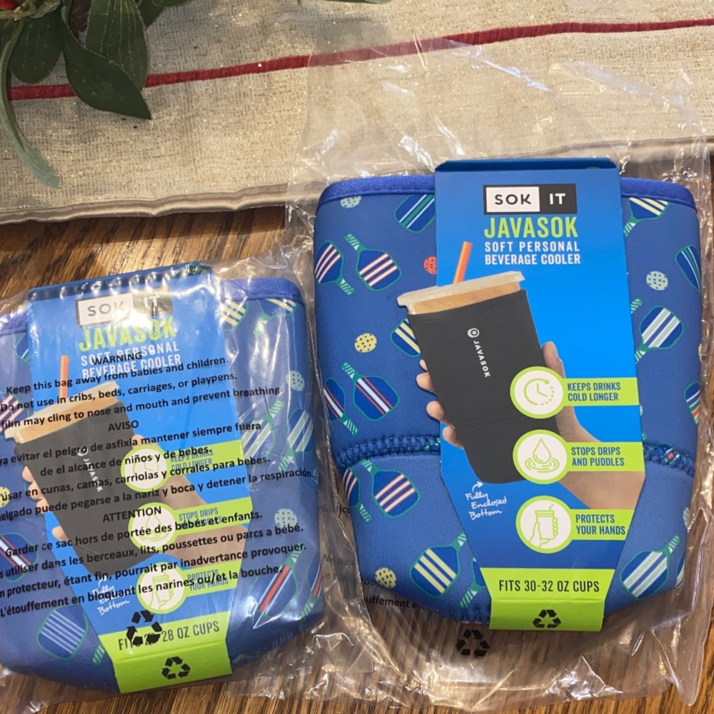 Pickleball Javasok  Sok It Lot of 2 drink sleeves